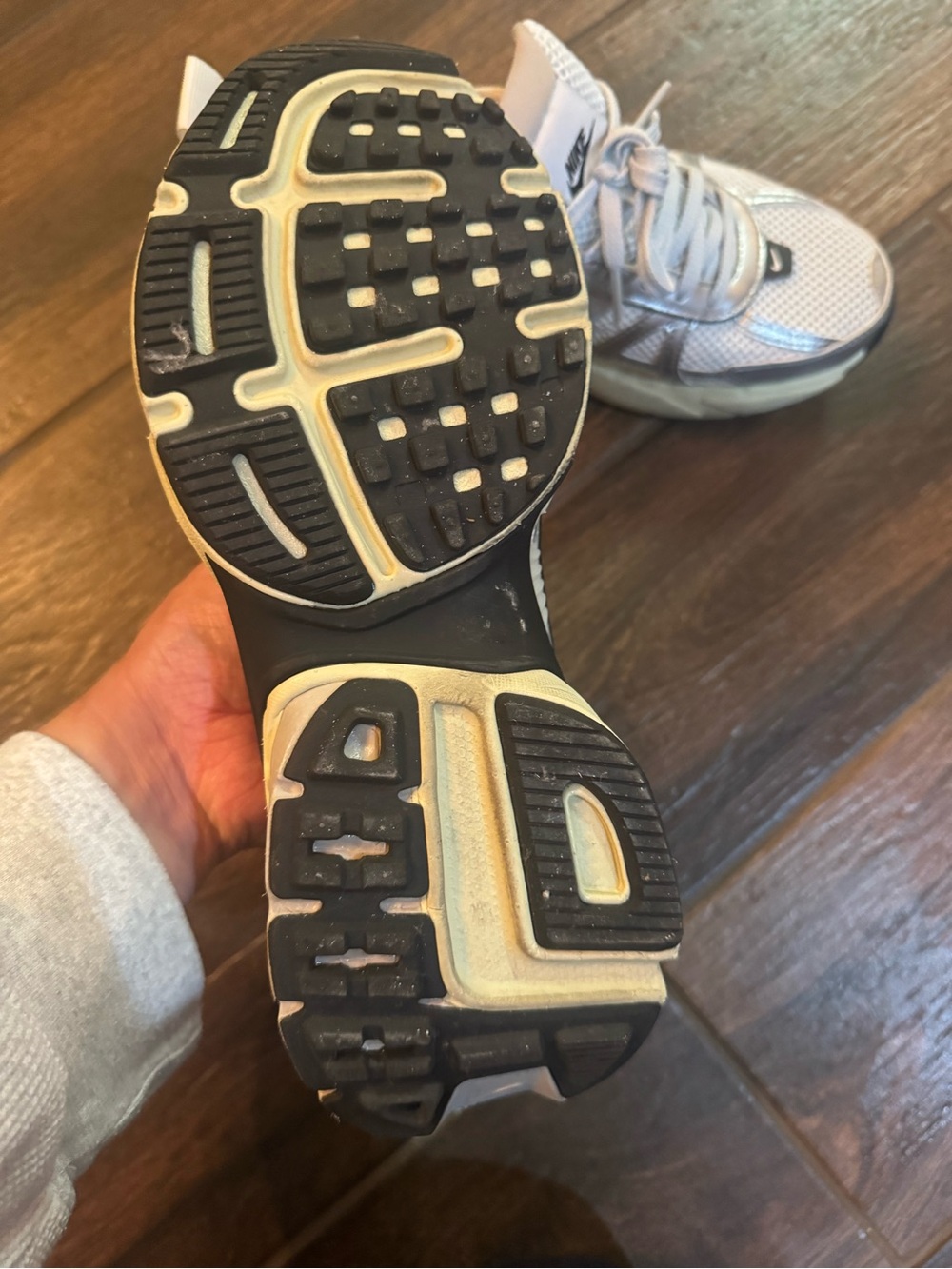 Nike Beige Cream Silver Chunky Trainer Sneakers - Picture 3 of 4
